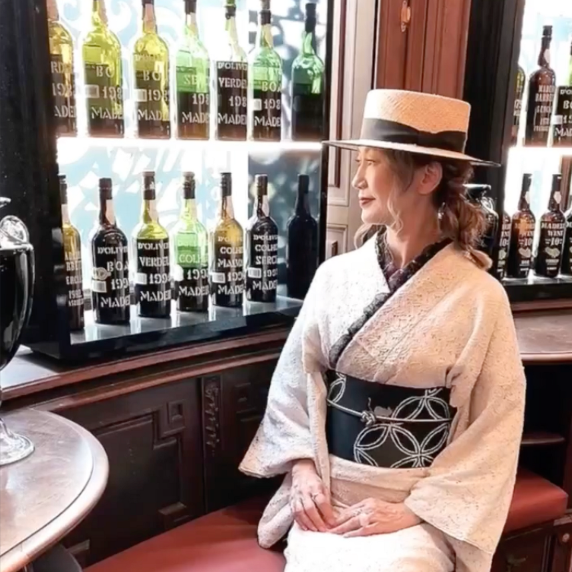【着物+帽子】大人でモダンな着こなし