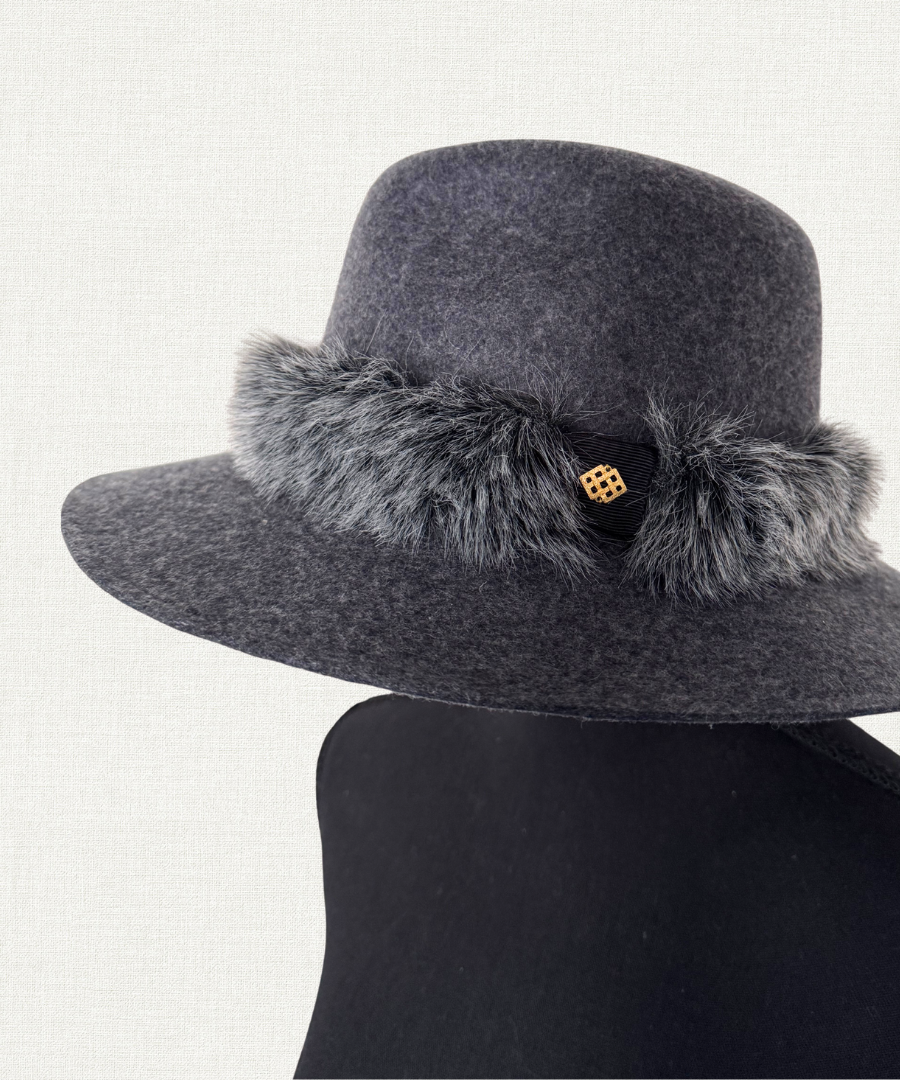 【再登場!】ファーココリボン/グレーMix