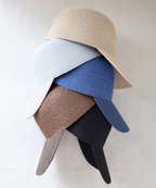 キャップ　リネンブリム／ナチュラル