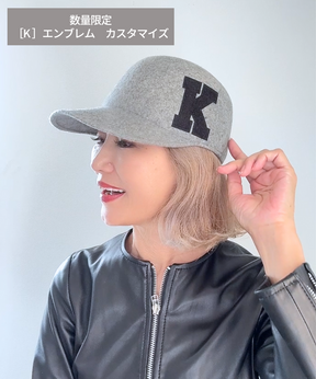 数量限定：エンブレム付き【 ココキャップ 】グレーミックス／フェルト