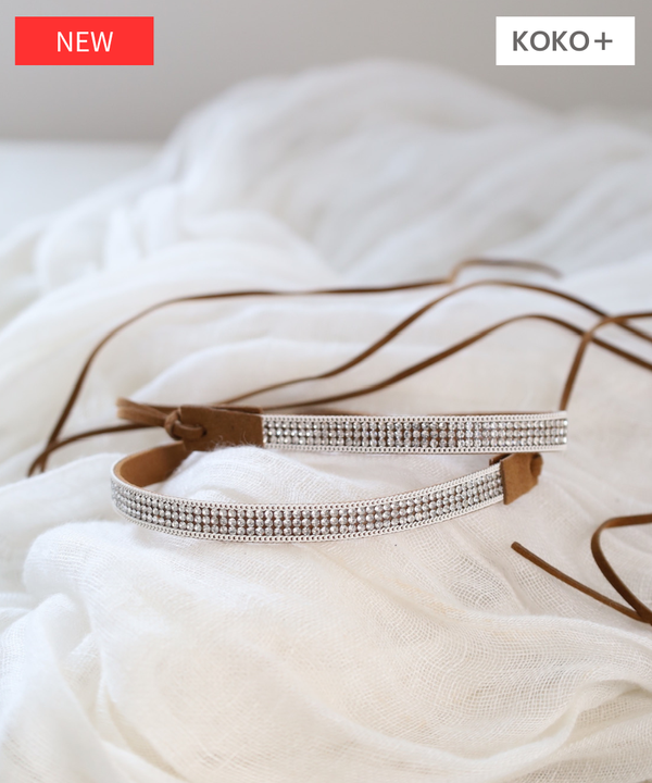 ハットコード　ラインストーン／ベージュ