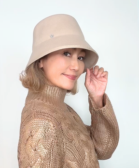 バケットハット【モティPIPI 】ベージュ／フェルト