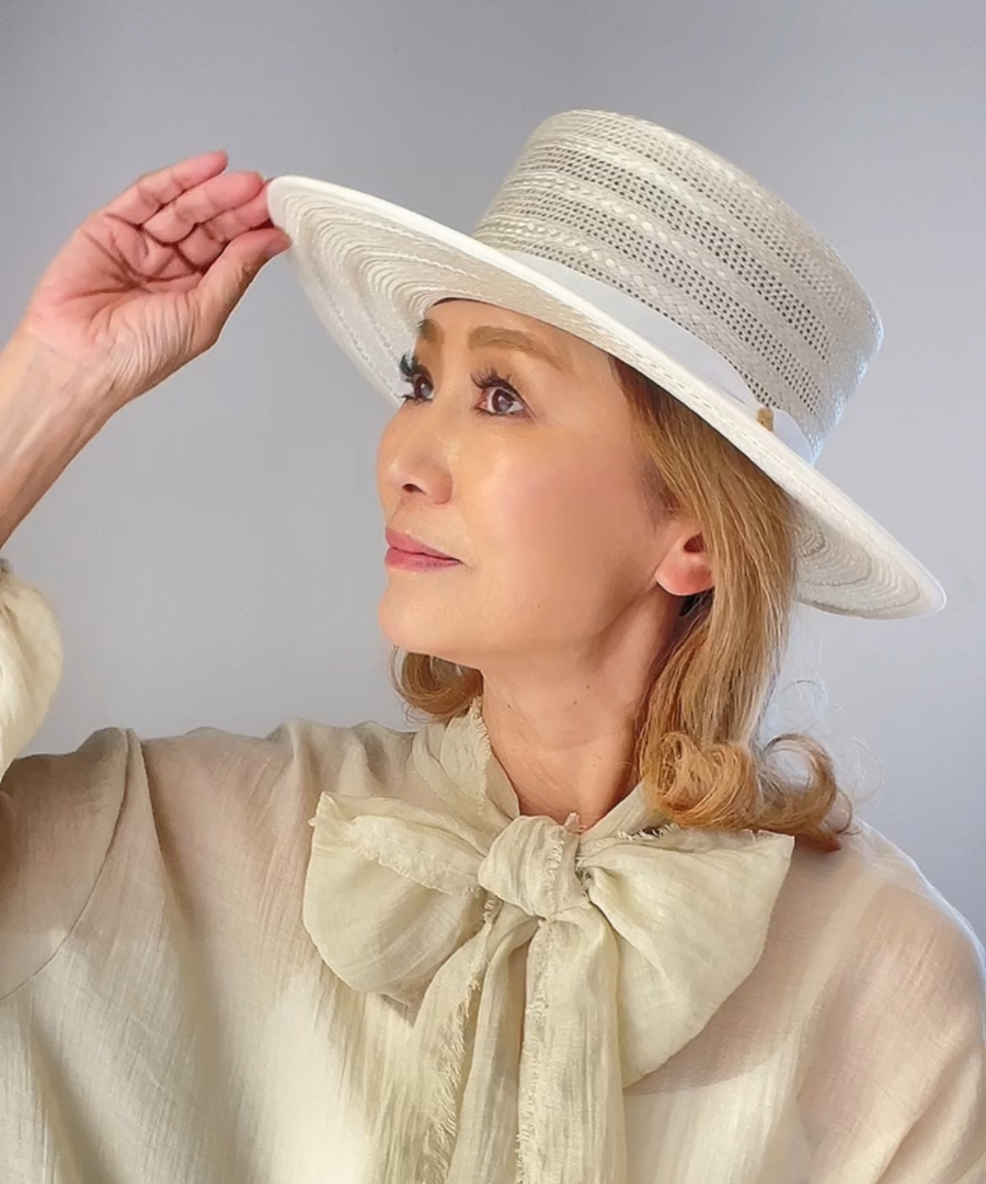 サマーハット/ホワイト/シゾール【テレス】|帽子通販|50代女性専門 サマーハット/ホワイト/シゾール【テレス】|帽子通販|50代女性専門