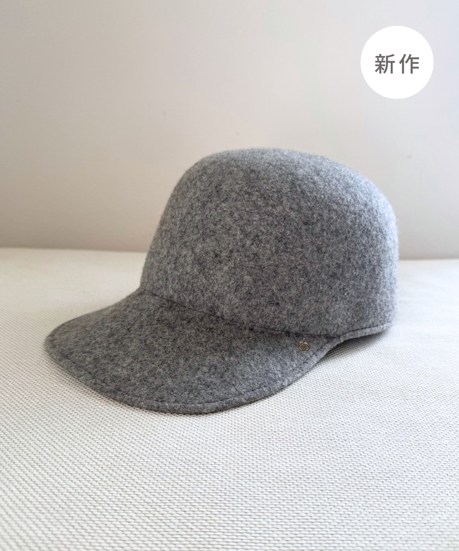 秋冬大人キャップ【 ココキャップ 】グレーミックス／フェルト