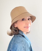 エコレザーバケットハット／キャメル