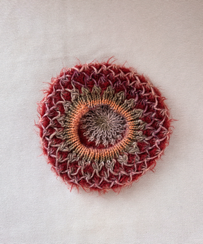 イタリア製 ニット｜ストール＆ベレー セット｜ボルドー・メランジュ