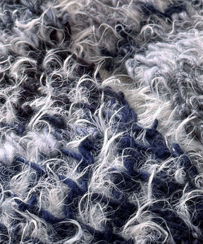 イタリア製 ニット｜ストール＆ベレー セット｜ネイビー・アイスホワイト