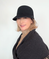 秋冬大人キャップ【 ジェネ PIPI 】ブラック／フェルト