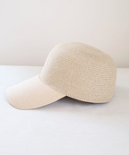 キャップ　リネンブリム／ナチュラル