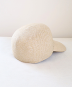 キャップ　リネンブリム／ナチュラル