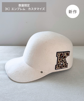 数量限定：エンブレム付き【 ココキャップ 】ホワイト／フェルト