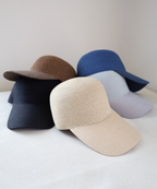 キャップ　リネンブリム／ナチュラル